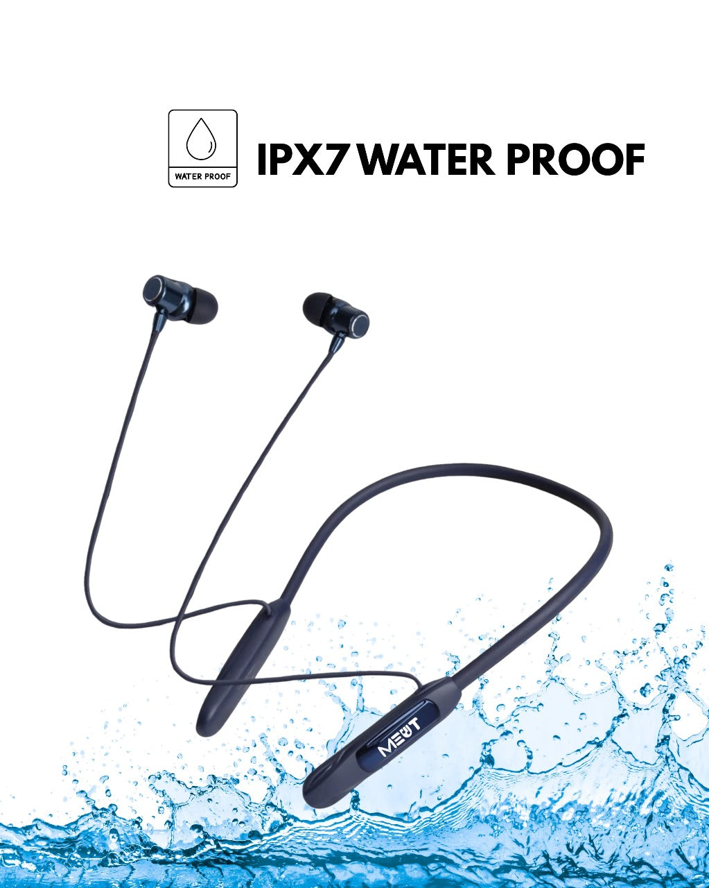 Meut BT Ferrari Bluetooth Neckband | Magnetic On/Off | Voice Change | 50H Battery | Vibration Alerts | Water Resistant