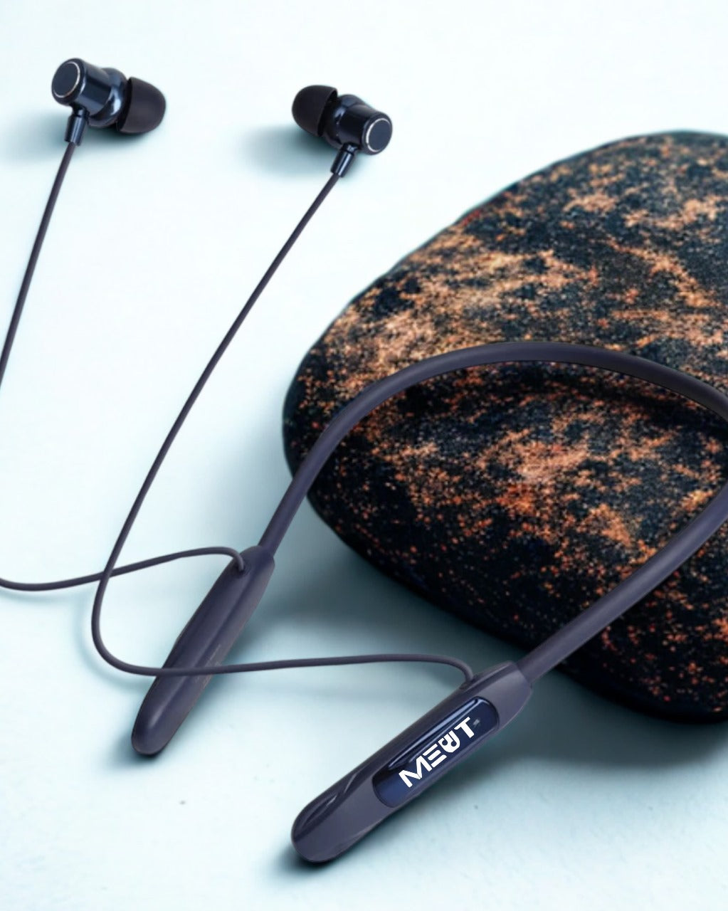 Meut BT Ferrari Bluetooth Neckband | Magnetic On/Off | Voice Change | 50H Battery | Vibration Alerts | Water Resistant